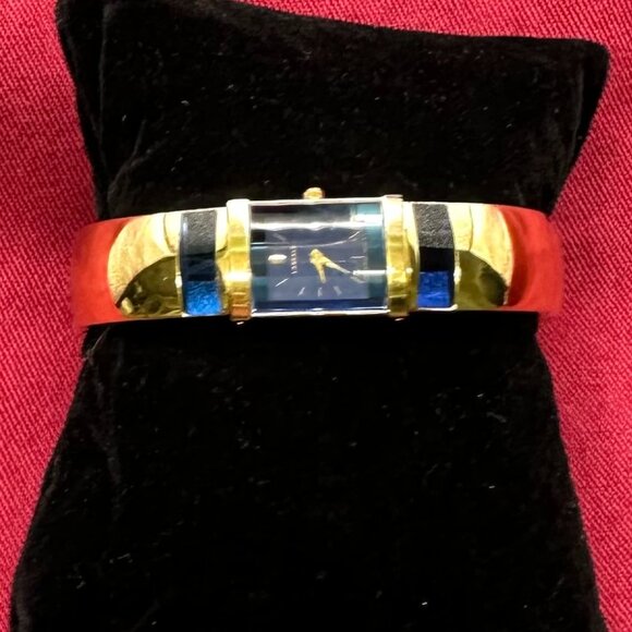 Rare Seiko Lassale 23K Gold-Plated Sapphire Blue Dial Women’s Watch.  Fresh Batt - Picture 1 of 16